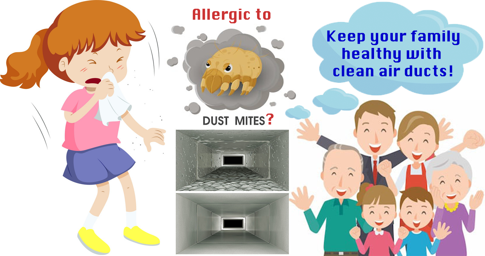 Air duct cleaning to reduce allergens